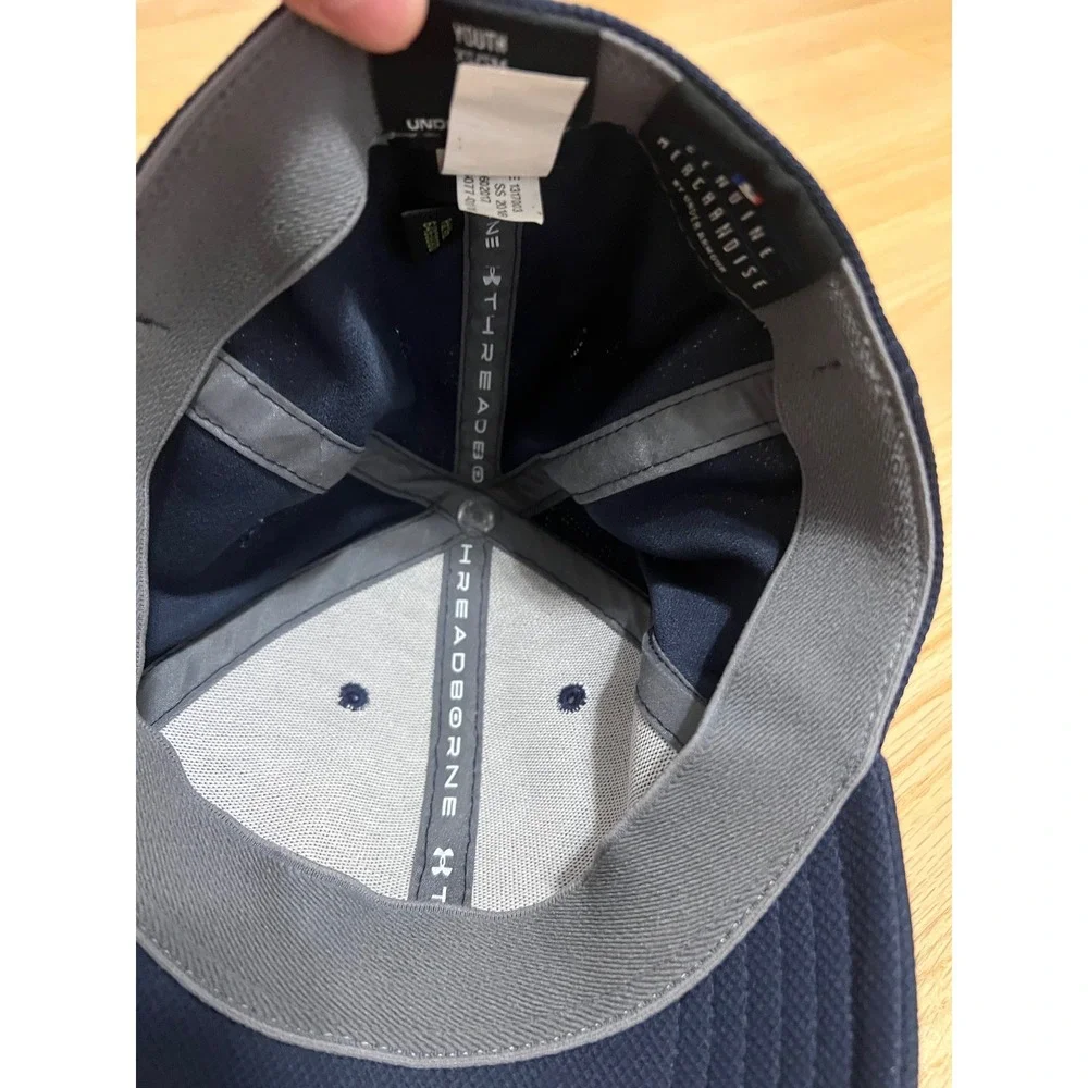 Under Armour Tampa Bay Rays Youth XS/SM Navy Blue Baseball Cap MLB Hat 1317803